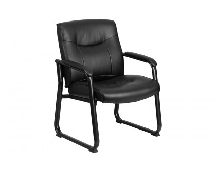 BLNK - HERCULES Series LeatherSoft Executive Side Reception Chair with Sled Base