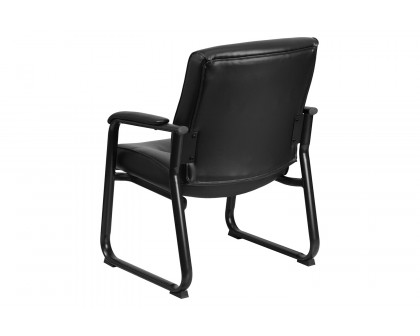 BLNK - HERCULES Series LeatherSoft Executive Side Reception Chair with Sled Base