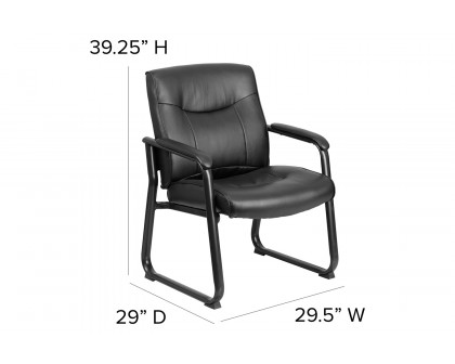 BLNK - HERCULES Series LeatherSoft Executive Side Reception Chair with Sled Base