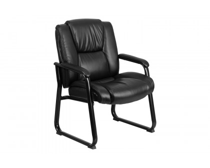 BLNK - Black LeatherSoft Side Reception Chairs