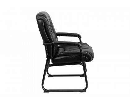 BLNK - Black LeatherSoft Side Reception Chairs