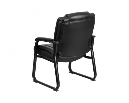 BLNK - Black LeatherSoft Side Reception Chairs