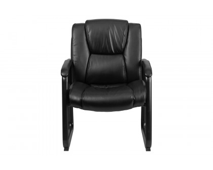 BLNK - Black LeatherSoft Side Reception Chairs