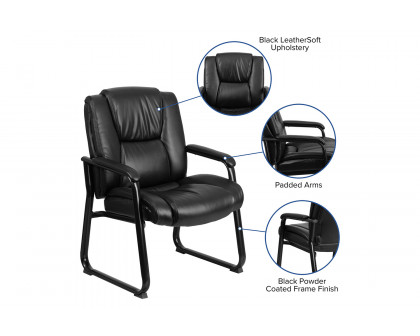 BLNK - Black LeatherSoft Side Reception Chairs