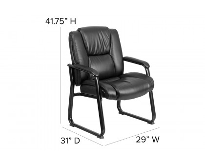 BLNK - Black LeatherSoft Side Reception Chairs