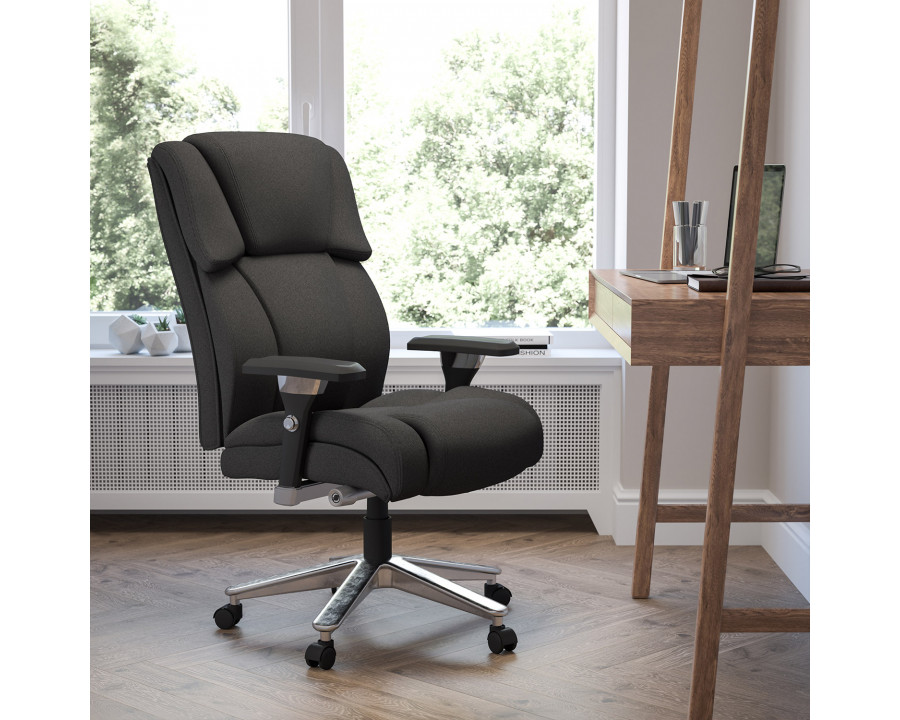 BLNK - HERCULES Series Style 2 Fabric Executive Ergonomic Office Chair with Lumbar Knob in Black