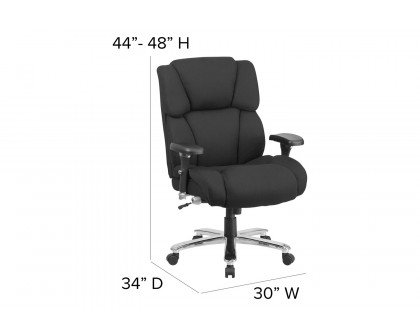 BLNK™ HERCULES Series Style 2 Fabric Executive Ergonomic Office Chair with Lumbar Knob - Black