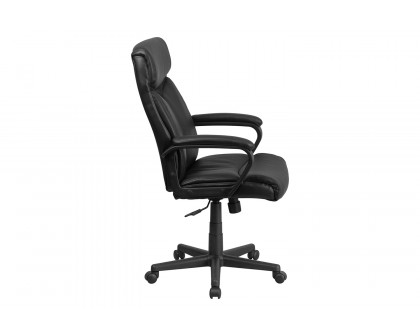 BLNK - Raya LeatherSoft High-Back Executive Swivel Office Chair with Slight Mesh Accent and Arms