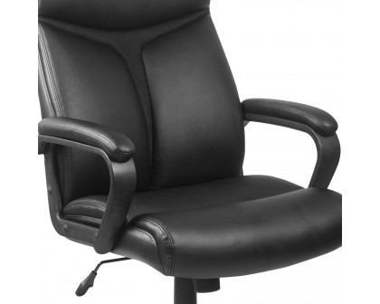 BLNK - Raya LeatherSoft High-Back Executive Swivel Office Chair with Slight Mesh Accent and Arms