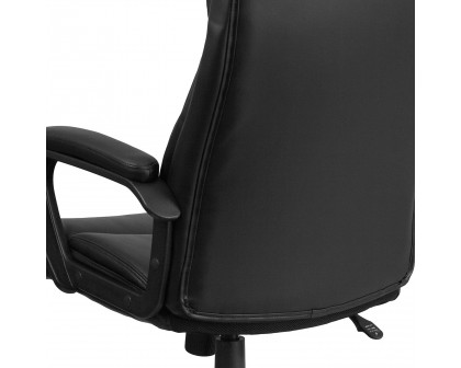 BLNK - Raya LeatherSoft High-Back Executive Swivel Office Chair with Slight Mesh Accent and Arms