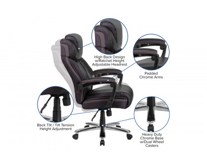 BLNK - HERCULES Series LeatherSoft Executive Swivel Ergonomic Office Chair with Adjustable Headrest