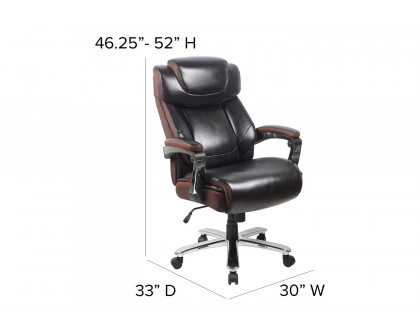 BLNK - LeatherSoft Executive Swivel Office Chair with Headrest and Wheels