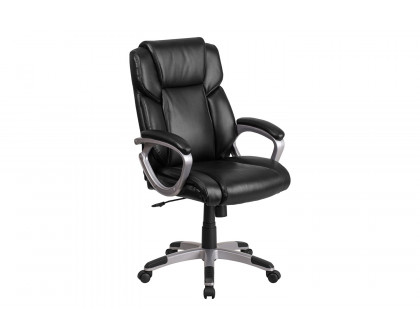 BLNK Carolyn LeatherSoft Mid-Back Executive Swivel Office Chair with Padded Arms