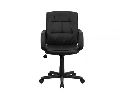 BLNK - Rider LeatherSoft Mid-Back Swivel Task Office Chair with Arms