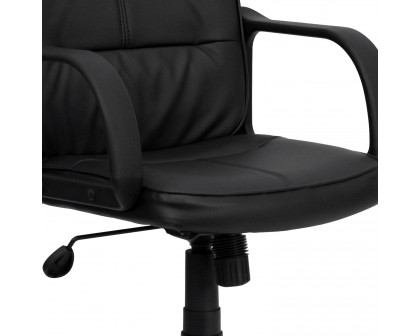 BLNK - Rider LeatherSoft Mid-Back Swivel Task Office Chair with Arms