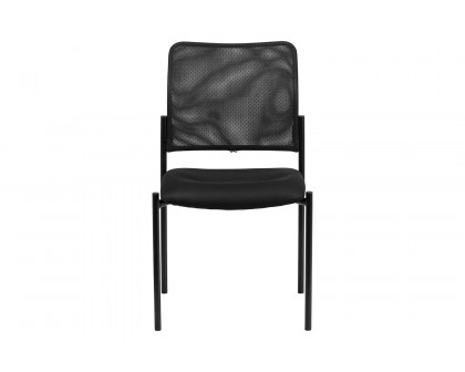 BLNK Jana Comfort Black Mesh Stackable Steel Side Chair