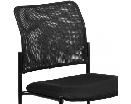 BLNK Jana Comfort Black Mesh Stackable Steel Side Chair