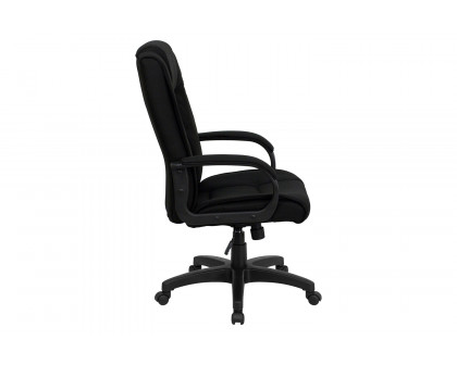 BLNK Jessica Fabric High Back Executive Swivel Office Chair with Arms - Black