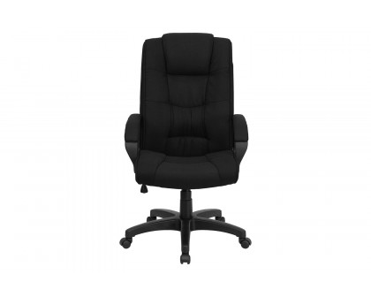 BLNK Jessica Fabric High Back Executive Swivel Office Chair with Arms - Black