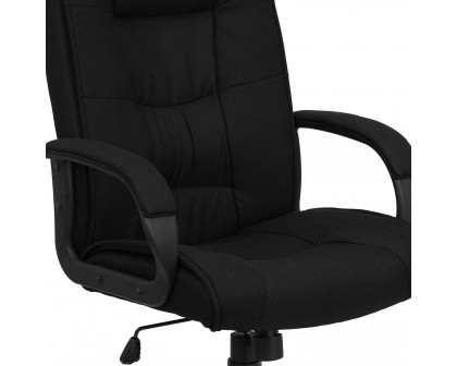 BLNK Jessica Fabric High Back Executive Swivel Office Chair with Arms - Black