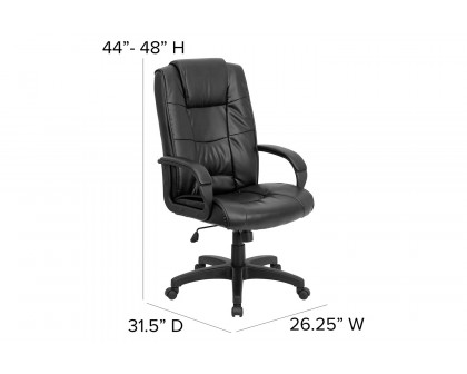 BLNK - Jessica LeatherSoft High Back Executive Swivel Office Chair with Arms