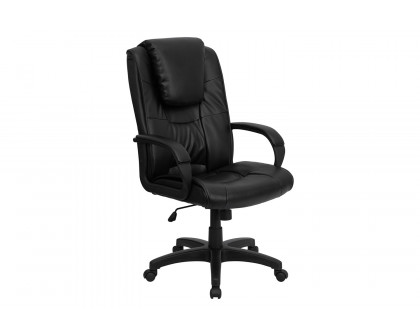 BLNK - Jessica LeatherSoft High-Back Executive Swivel Office Chair with Oversized Headrest and Arms