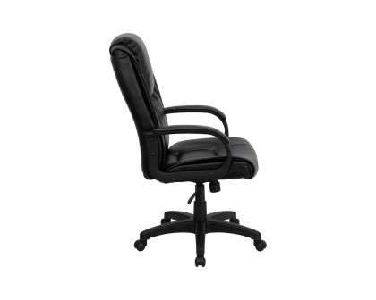 BLNK - Jessica LeatherSoft High-Back Executive Swivel Office Chair with Oversized Headrest and Arms