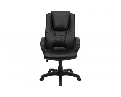 BLNK - Jessica LeatherSoft High-Back Executive Swivel Office Chair with Oversized Headrest and Arms