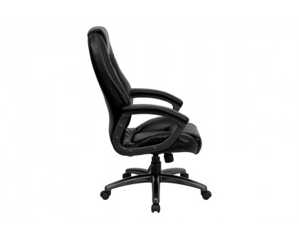 BLNK - Jules LeatherSoft High-Back Executive Swivel Ergonomic Office Chair with Deep Curved Lumbar and Arms