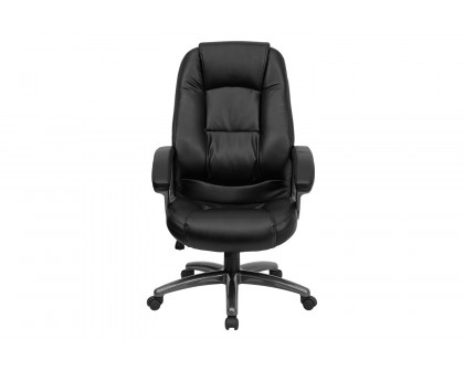 BLNK - Jules LeatherSoft High-Back Executive Swivel Ergonomic Office Chair with Deep Curved Lumbar and Arms