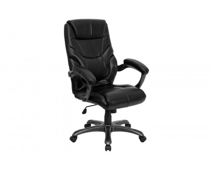 BLNK - Greer LeatherSoft High-Back Executive Swivel Ergonomic Office Chair with Arms