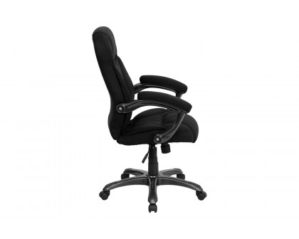 BLNK Jessie Microfiber High-Back Contemporary Executive Swivel Ergonomic Office Chair with Arms - Black