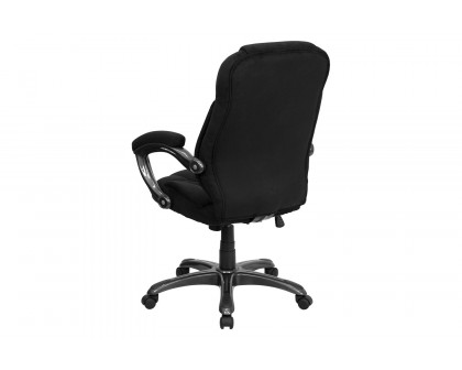 BLNK Jessie Microfiber High-Back Contemporary Executive Swivel Ergonomic Office Chair with Arms - Black