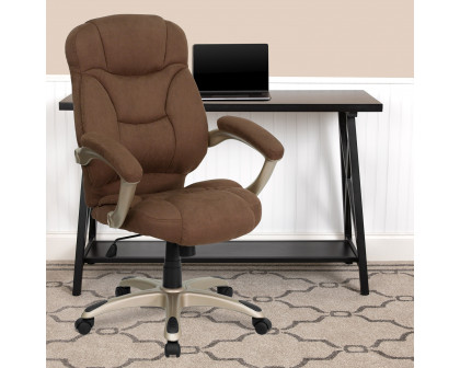 BLNK Jessie Microfiber High-Back Contemporary Executive Swivel Ergonomic Office Chair with Arms