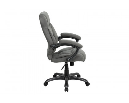 BLNK Jessie Microfiber High-Back Contemporary Executive Swivel Ergonomic Office Chair with Arms - Gray