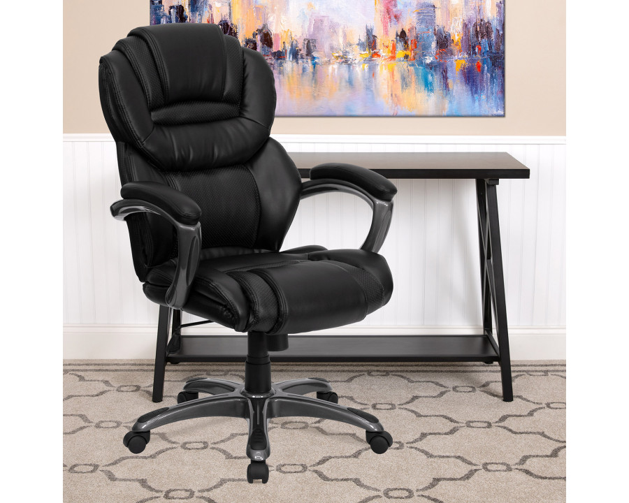 BLNK Stella LeatherSoft High-Back Executive Swivel Ergonomic Office Chair with Arms