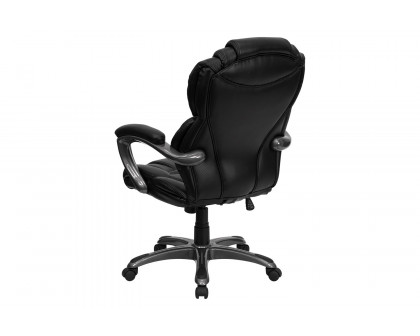 BLNK Stella LeatherSoft High-Back Executive Swivel Ergonomic Office Chair with Arms - Black