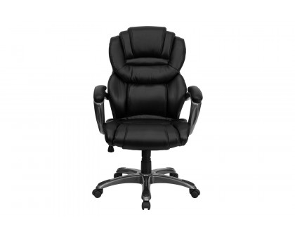 BLNK Stella LeatherSoft High-Back Executive Swivel Ergonomic Office Chair with Arms - Black