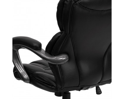 BLNK Stella LeatherSoft High-Back Executive Swivel Ergonomic Office Chair with Arms - Black