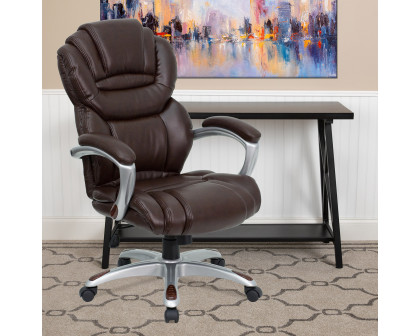 BLNK Stella LeatherSoft High-Back Executive Swivel Ergonomic Office Chair with Arms