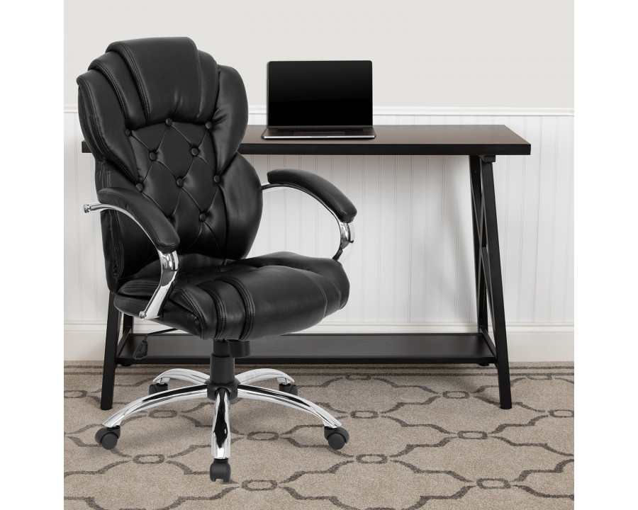 BLNK - Dorothy LeatherSoft High-Back Transitional Style Executive Swivel Office Chair with Arms