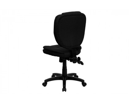 BLNK Caroline Fabric Multifunction Swivel Ergonomic Task Office Chair with Pillow Top Cushioning - Black