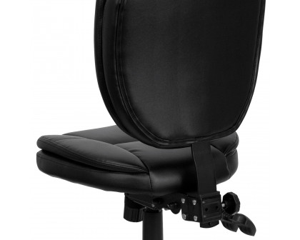 BLNK Caroline LeatherSoft Multifunction Swivel Ergonomic Task Office Chair with Pillow Top Cushioning - Black