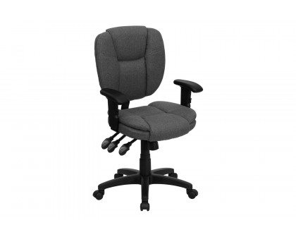 BLNK Caroline Fabric Multifunction Swivel Ergonomic Task Office Chair with Pillow Top Cushioning