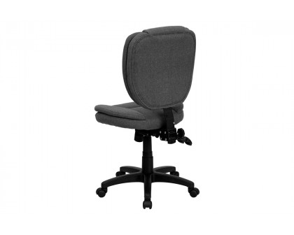 BLNK Caroline Fabric Multifunction Swivel Ergonomic Task Office Chair with Pillow Top Cushioning - Gray