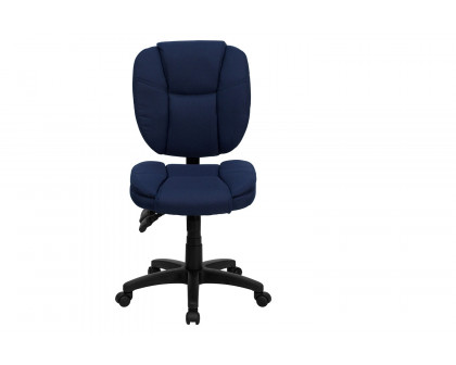 BLNK Caroline Fabric Multifunction Swivel Ergonomic Task Office Chair with Pillow Top Cushioning - Navy Blue