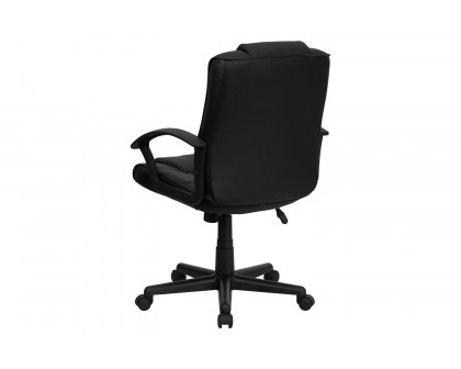 BLNK - Lindon LeatherSoft Mid-Back Swivel Task Office Chair with Arms