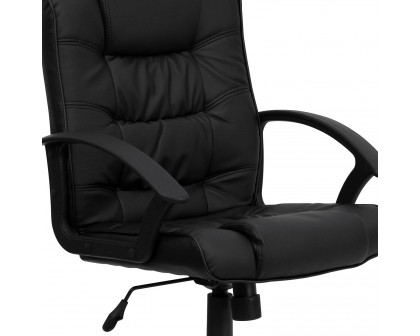 BLNK - Lindon LeatherSoft Mid-Back Swivel Task Office Chair with Arms