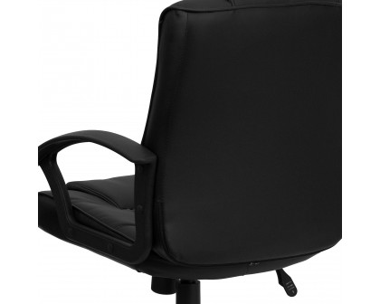 BLNK - Lindon LeatherSoft Mid-Back Swivel Task Office Chair with Arms