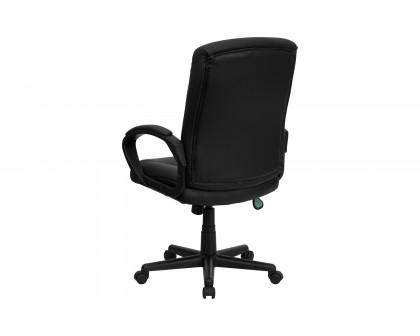 BLNK - Chelsea LeatherSoft Mid-Back Executive Swivel Office Chair with Three Line Horizontal Stitch Back and Arms